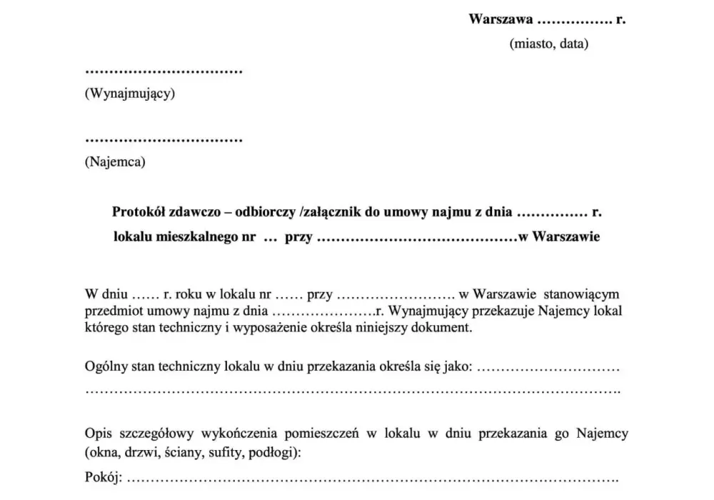 Protokół zdania mieszkania: Jak wypełnić po wynajmie mieszkania?